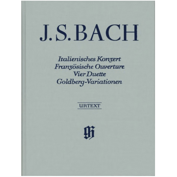 Henle Urtext Editions Bach - Italian Concerto, French Overture, Four Duets, Goldberg Variations Hardcover w/ fingering