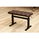 Hidrau Hidrau Boston 30" Tufted Brown Vinyl Hydraulic Artist Bench