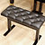 Hidrau Boston 30" Tufted Black Vinyl Hydraulic Artist Bench