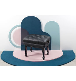 Hidrau Washington Knob Adjustable 26” Black Leather Artist Bench