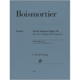 Henle Urtext Editions Boismortier - Six Sonatas Op. 14 for Two Cellos (or Bassoons)