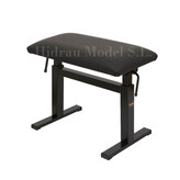 Hidrau Paris 26" Black Leather Hydraulic Artist Bench (Flat)