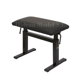 Hidrau Paris 26" Black Leather Hydraulic Artist Bench (Flat)