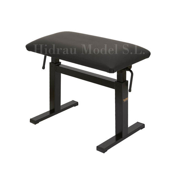 Hidrau Paris 26" Black Leather Hydraulic Artist Bench (Flat)