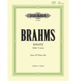 Edition Peters Brahms - Sonata for 2 Pianos in F minor Op. 34b
