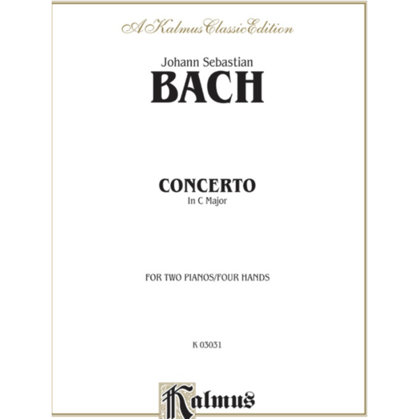 Kalmus Bach - Concerto in C Major (NFMC)