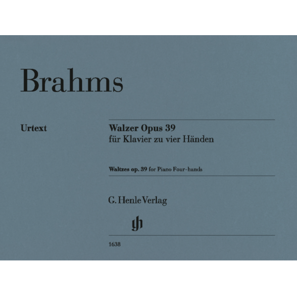 Henle Urtext Editions Brahms - Waltzes Opus 39 for Piano Four-Hands