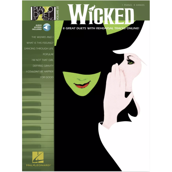 Hal Leonard Wicked Piano Duet Play Along, Vol. 20 (1p, 4h; NFMC)