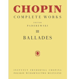 Hal Leonard Chopin - Ballades - Complete Works, Volume III (ed. Paderewski)