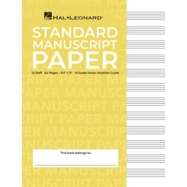 Hal Leonard Hal Leonard Standard Manuscript Paper (Gold Cover)