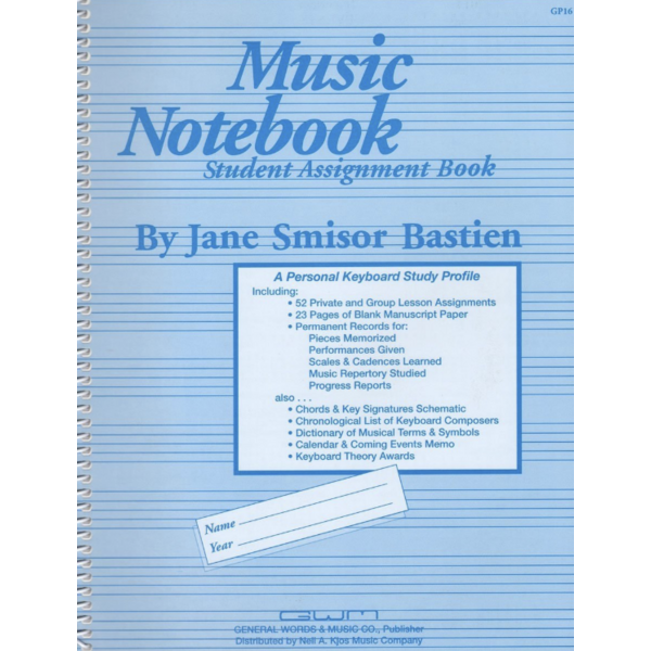 BASTIEN PIANO Bastien Music Notebook