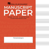 Hal Leonard Wide Staff Manuscript Paper (Red Cover)