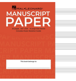 Hal Leonard Wide Staff Manuscript Paper (Red Cover)