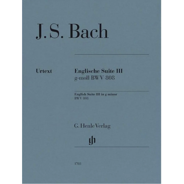 Henle Urtext Editions Bach - English Suite III in G minor