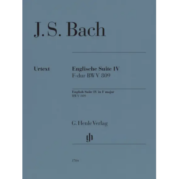 Henle Urtext Editions Bach - English Suite IV in F Major
