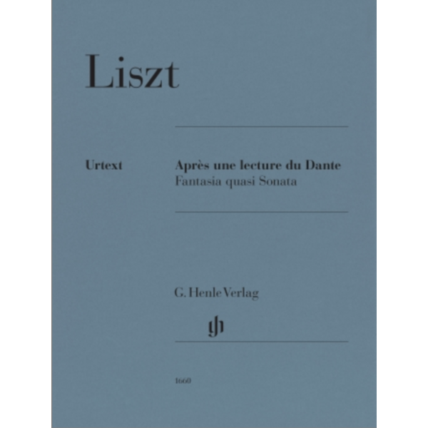 Henle Urtext Editions Liszt - Apres Une Lecture du Dante; Fantasia quasi Sonata