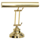 House of Troy Advent Polished Brass 14” shade, two-hinge Upright Piano Lamp