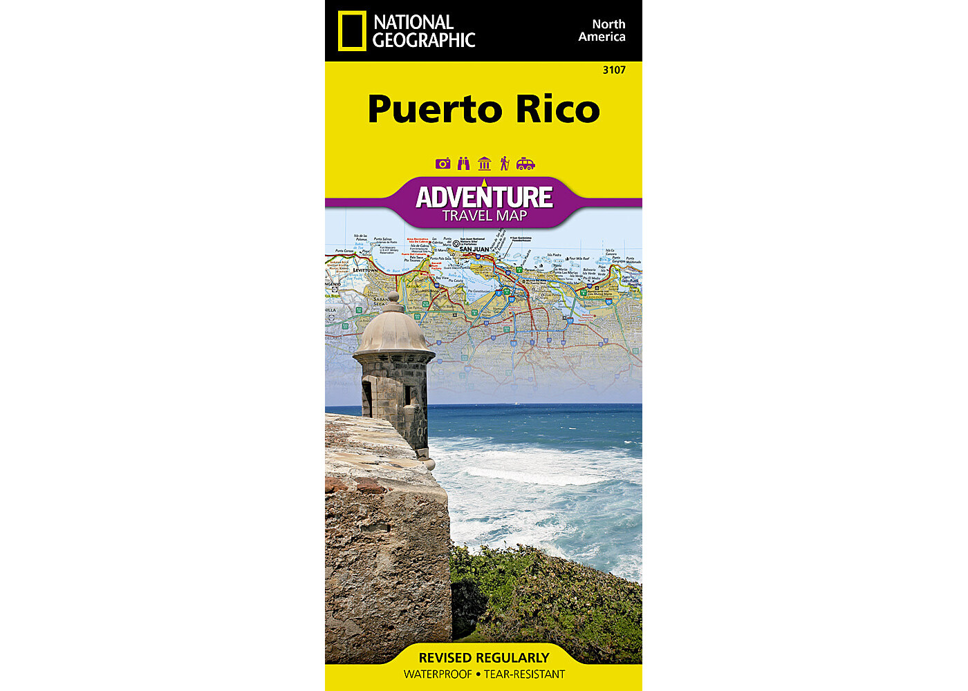 NATIONAL GEOGRAPHIC Adventure Puerto Rico Travel Map
