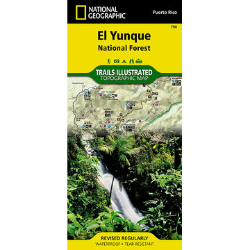 NATIONAL GEOGRAPHIC El Yunque National Forest, PR Trails Illustrarted Topographic Map