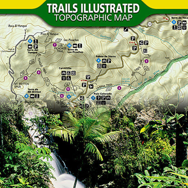 NATIONAL GEOGRAPHIC El Yunque National Forest, PR Trails Illustrarted Topographic Map