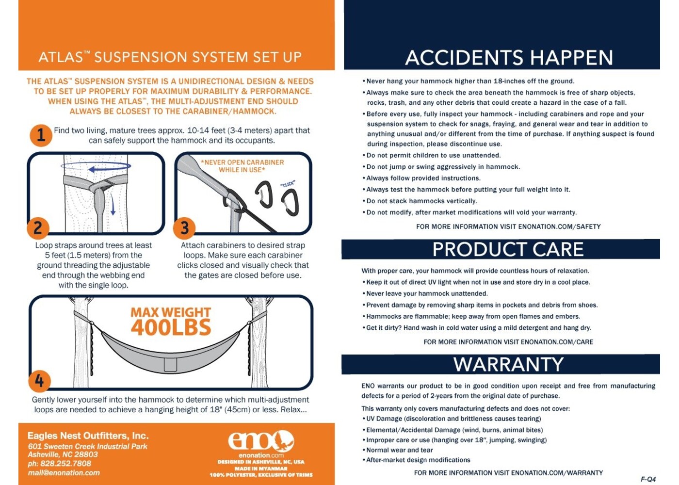 ENO (Eagles Nest Outfitters) Atlas  Hammock Suspension Strap