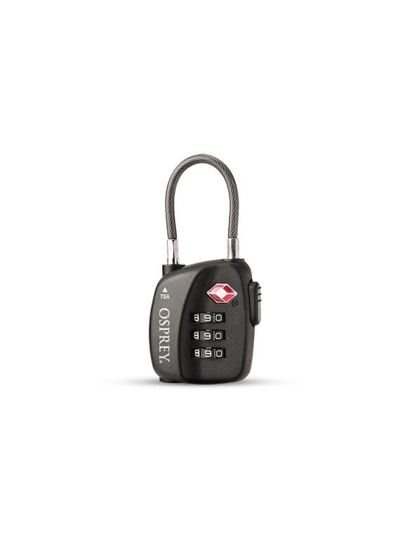 OSPREY TSA 3-Dial Cable Lock Black