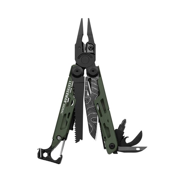 LEATHERMAN SIGNAL GREEN TOPO /NYLON/BOX-INT