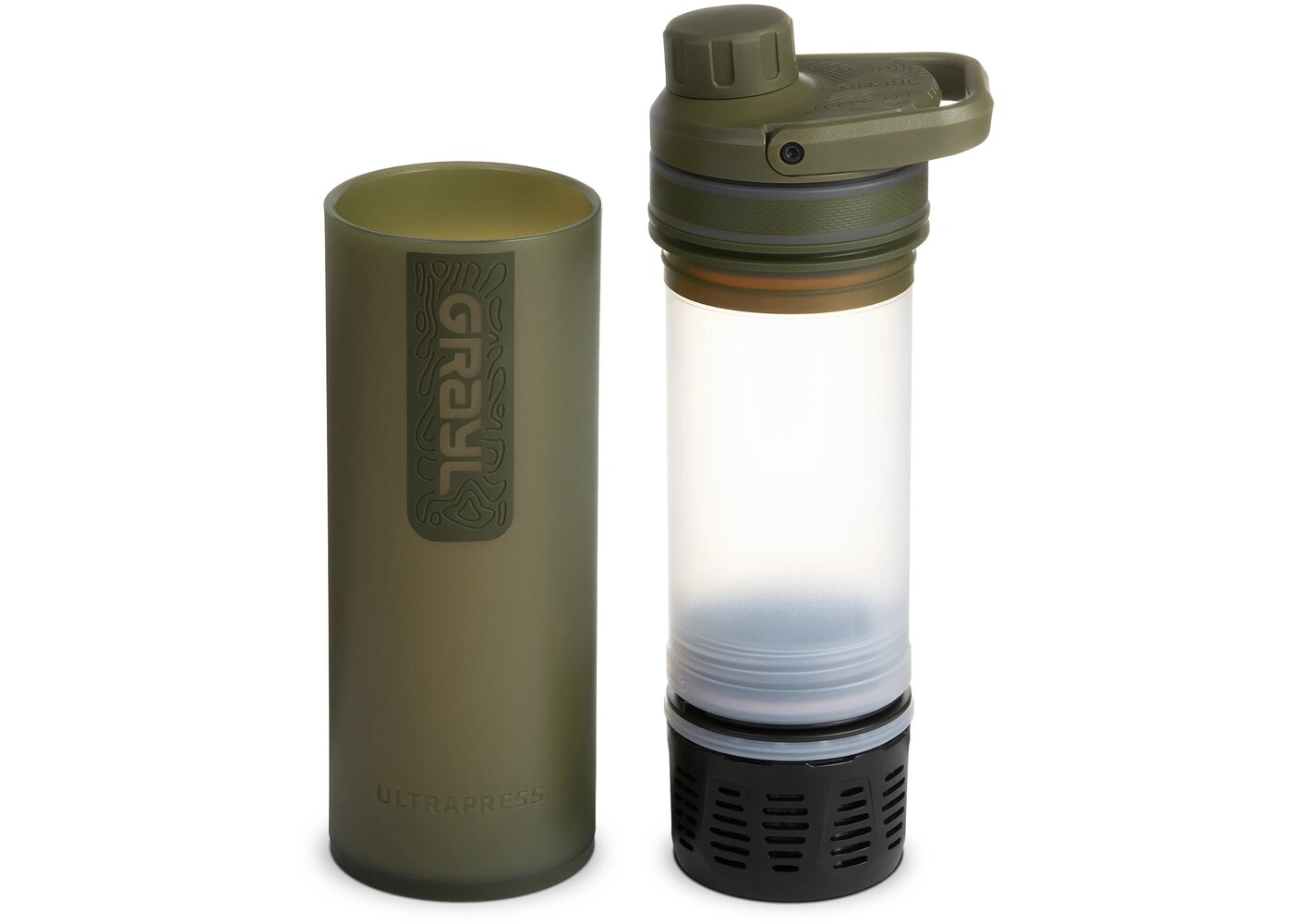 GRAYL Ultra Press Purifier Nature Edition Bottle - Olive Drab