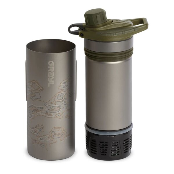 GRAYL GeoPress TI Filter & Purifier Bottle - Olive Drab