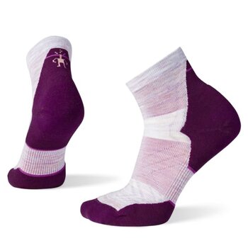 Smartwool Women's Run Targeted Cushion  Ankle Socks   Purple Eclipse.  M