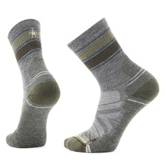 Hike Light Cushion Striped Mid  Crew Sock    L