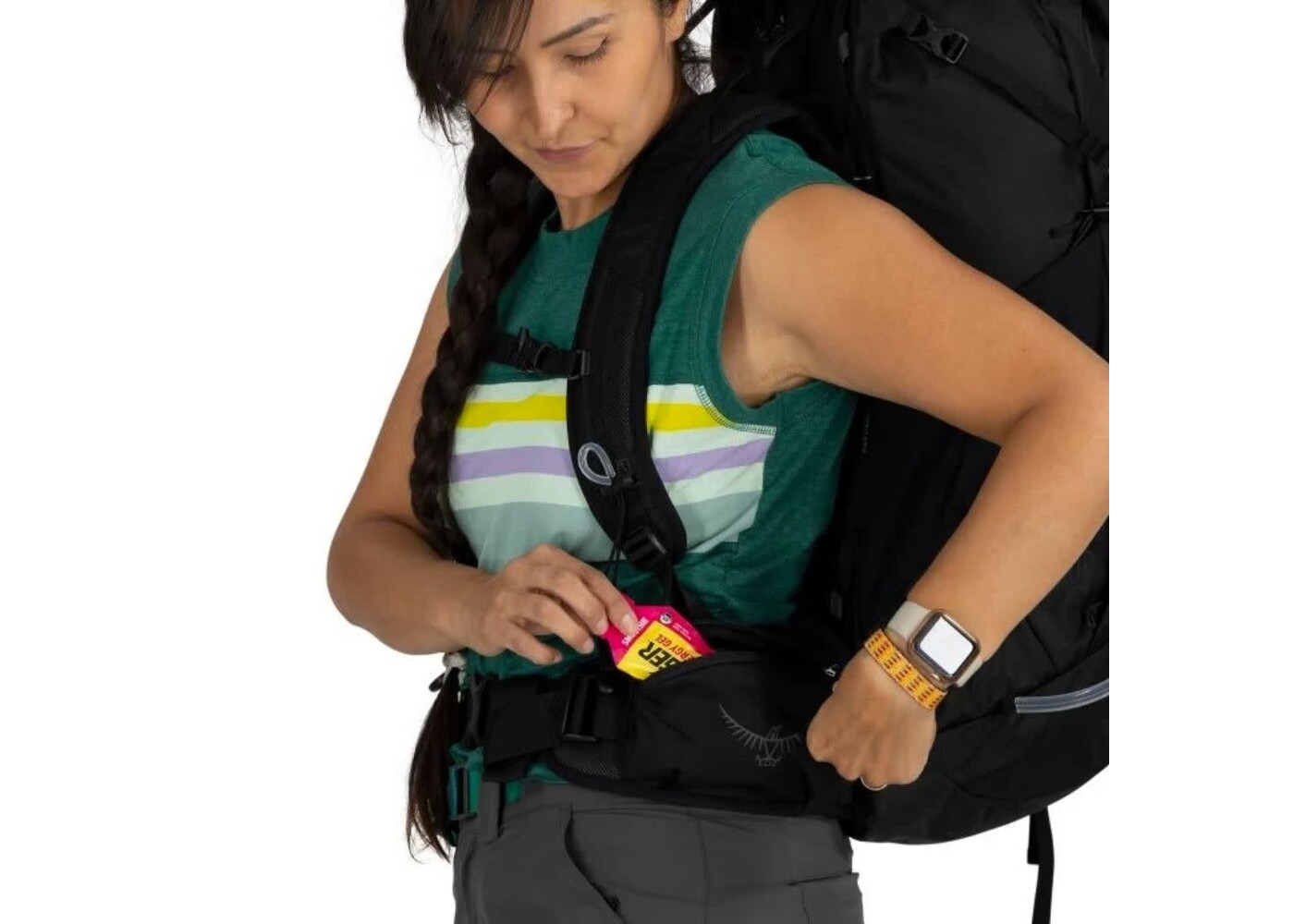 OSPREY TEMPEST 44 RED PAMPAS COAL GREY M-L