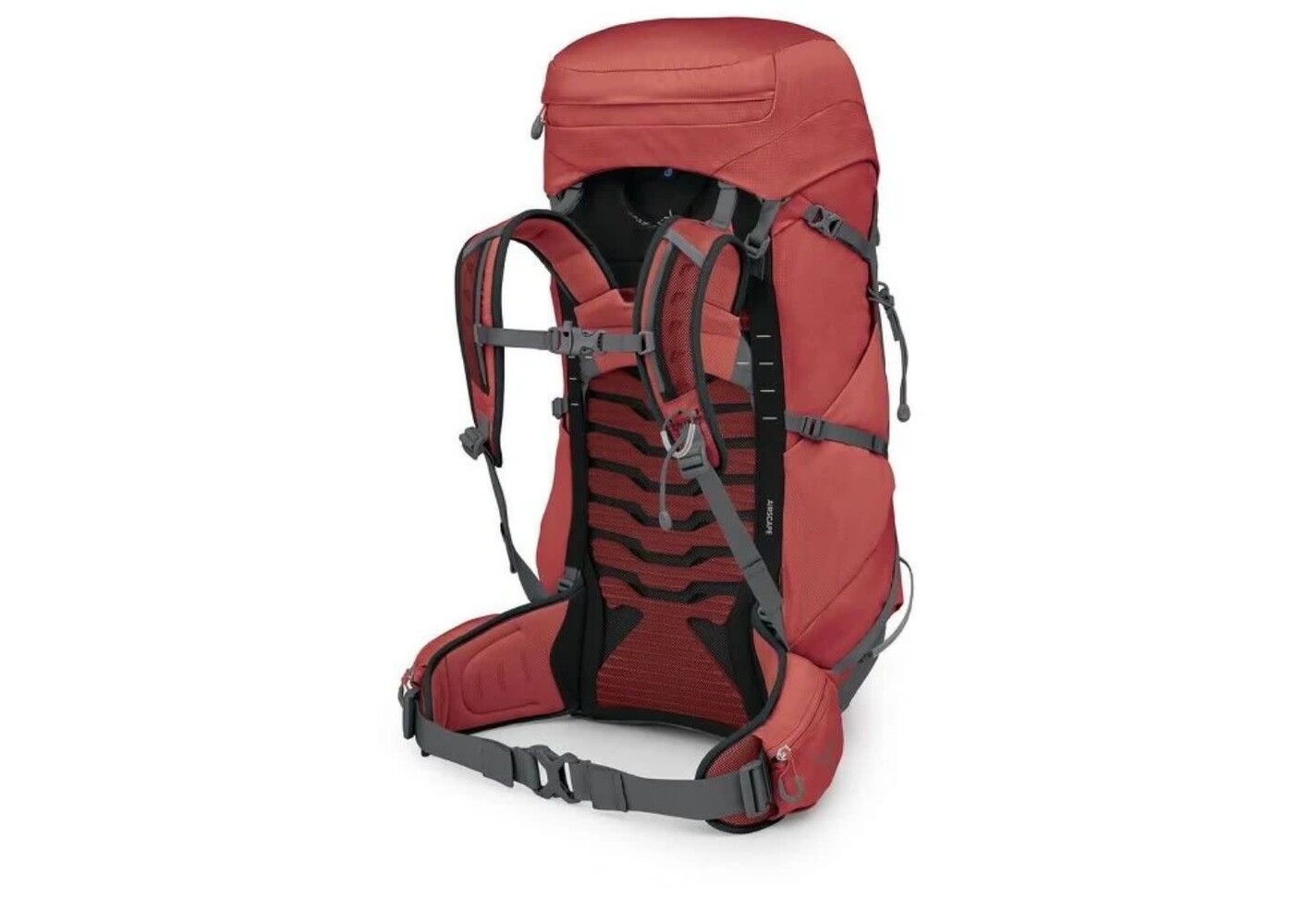 OSPREY TEMPEST 44 RED PAMPAS COAL GREY XS-S