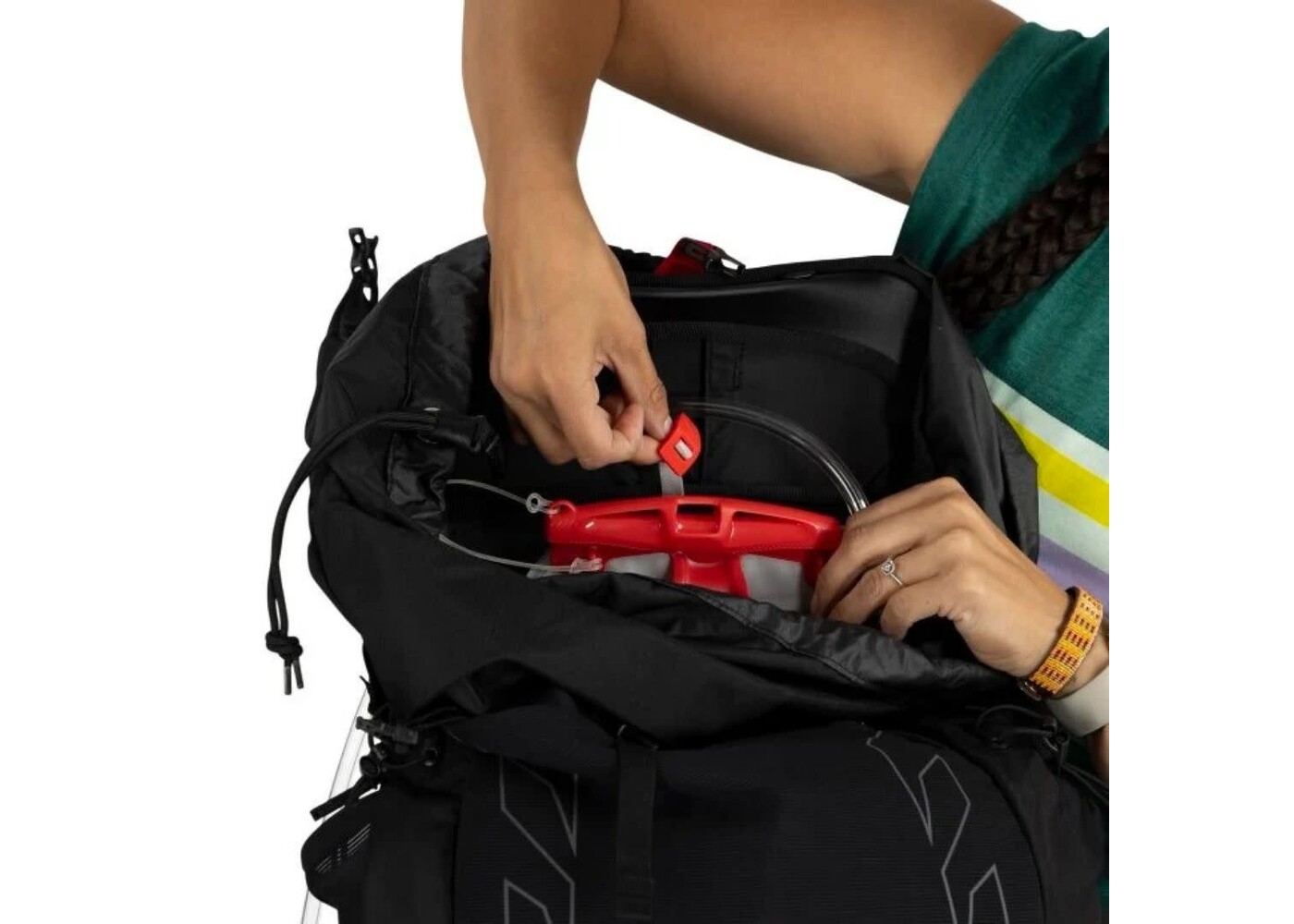 OSPREY TEMPEST 44 RED PAMPAS COAL GREY XS-S