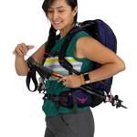 OSPREY TEMPEST 11 RED PAMPAS COAL GREY OS