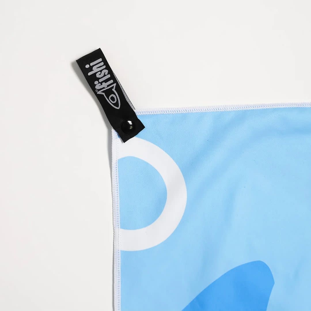 Fishi Micro-Towel Blue Pattern