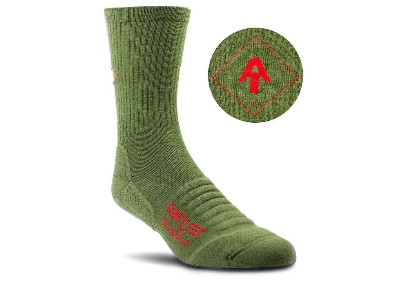 Women's Trail Harpers Ferry Light Targeted Cushion 3/4 CREW Winter Moss M