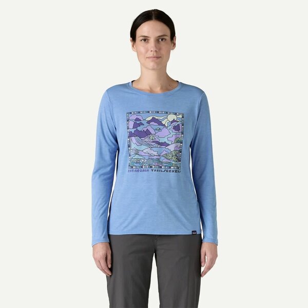 Patagonia W's L/S Cap Cool Daily Graphic Shirt - Lands