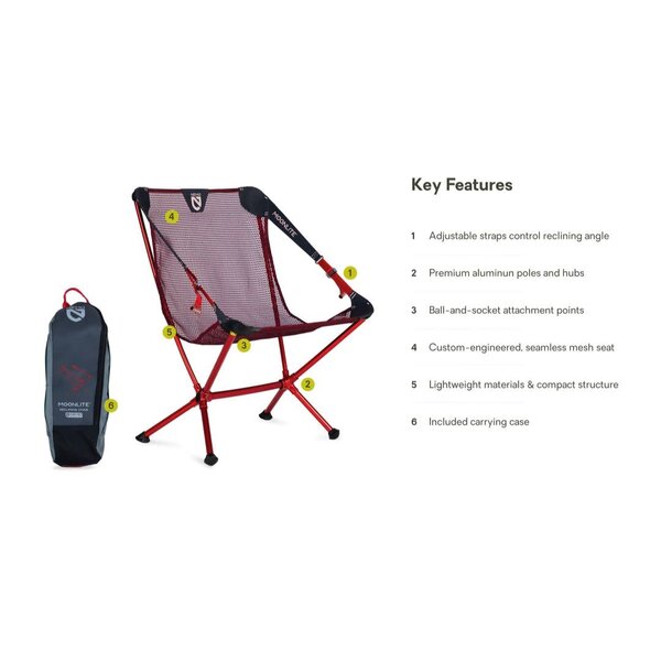NEMO Moonlite Reclining Camp Chair (Deep Claret)