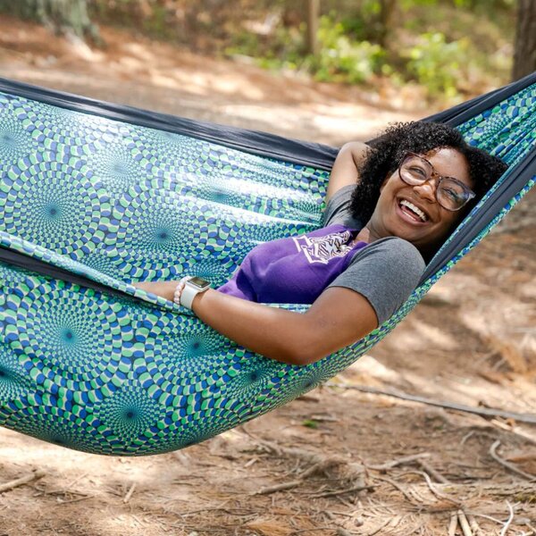 ENO (Eagles Nest Outfitters) DoubleNest Hammock Print  Optical Illusion | Charcoal