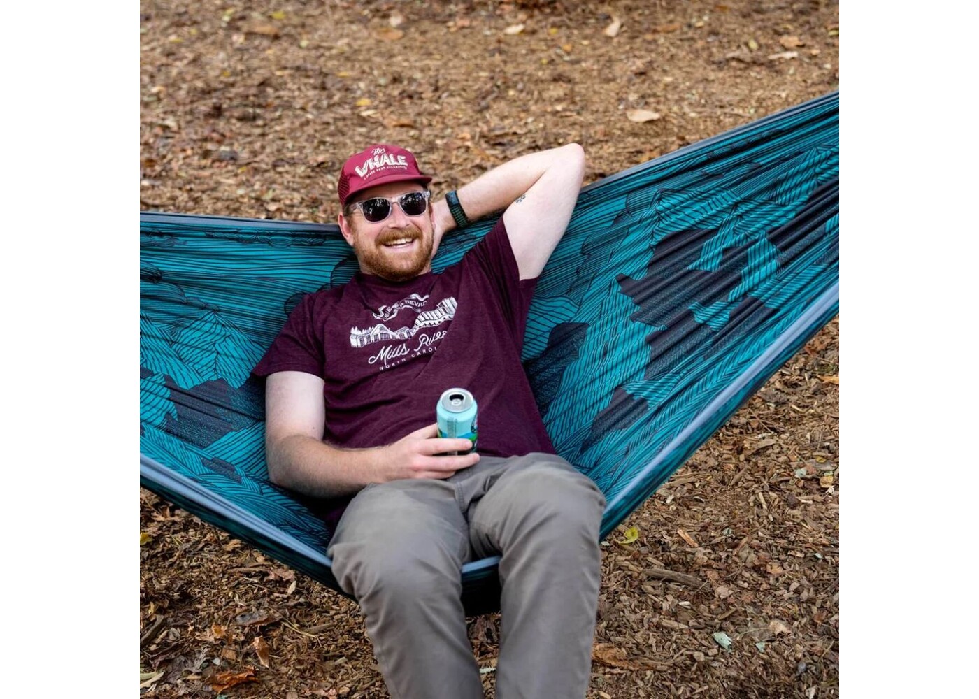 ENO (Eagles Nest Outfitters) DoubleNest Hammock Print  Mountains to Sea | Grey