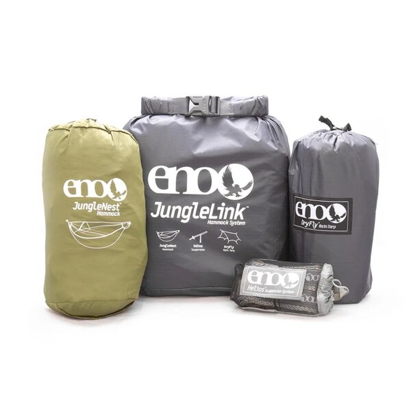 ENO (Eagles Nest Outfitters) JungleLink Hammock System Charcoal | Evergreen