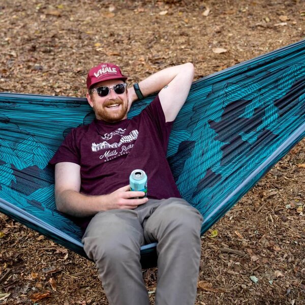 ENO (Eagles Nest Outfitters) DoubleNest Hammock Print  Mountains to Sea | Grey