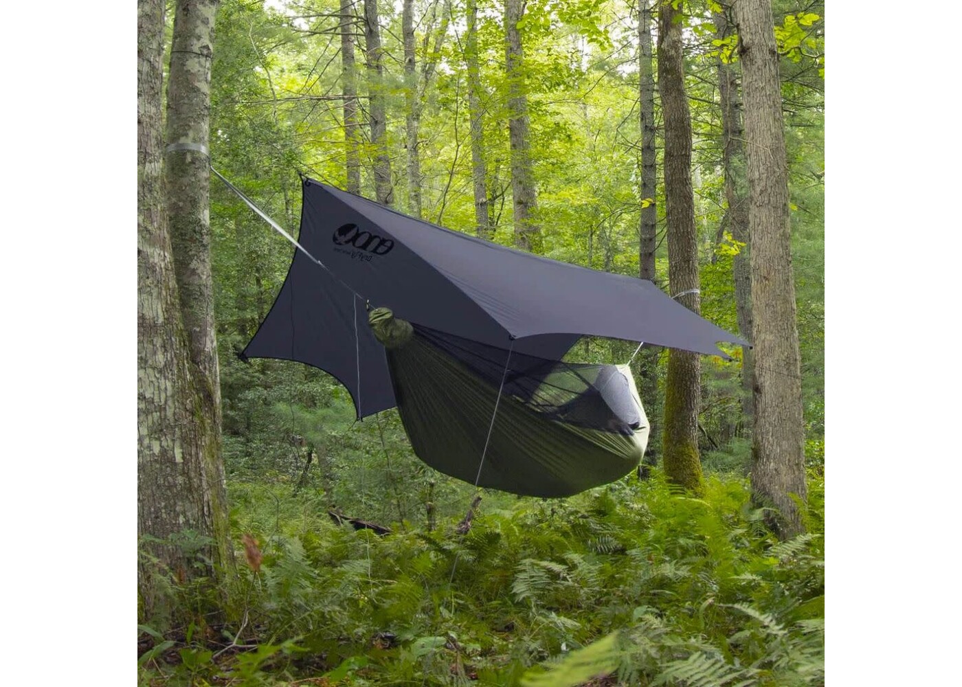 ENO (Eagles Nest Outfitters) JungleLink Hammock System Charcoal | Evergreen