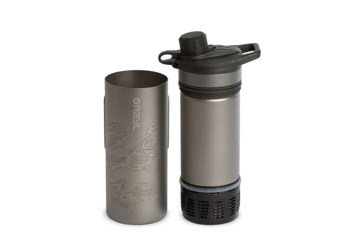 GeoPress TI Filter & Purifier Bottle - Covert Black