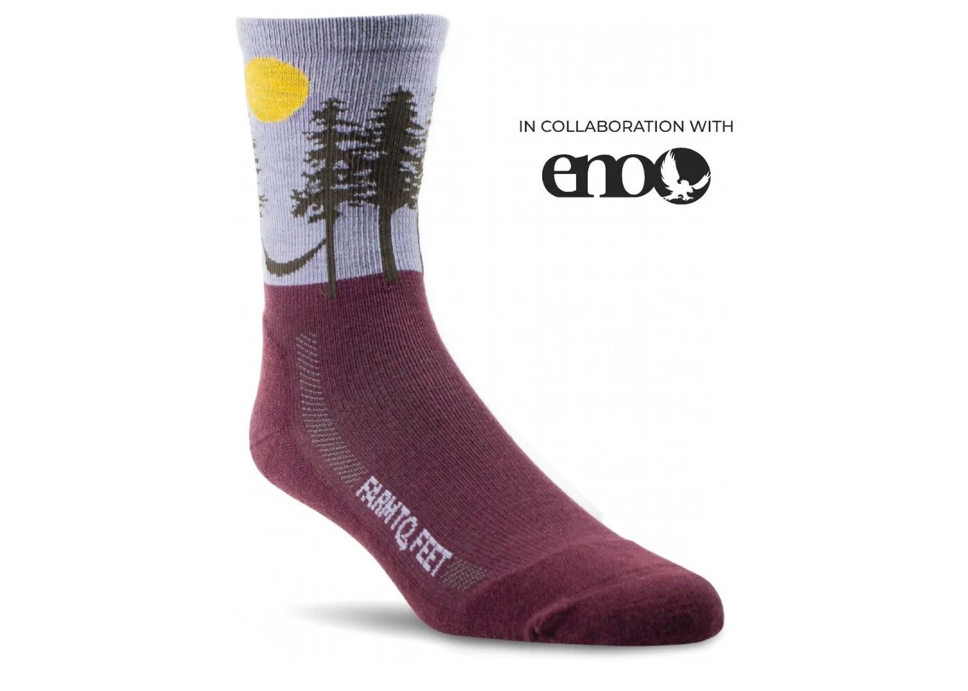 Trail Asheville Light Targeted Cushion 3/4 CREW Plum L