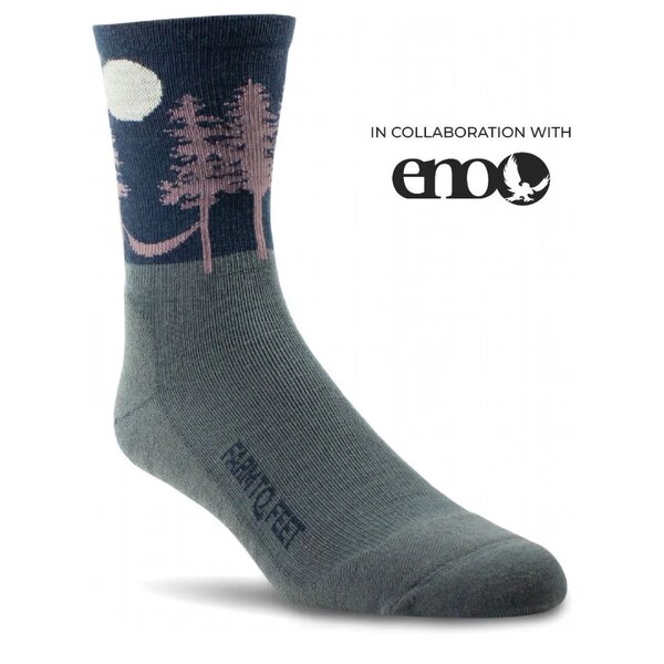 FARM TO FEET Women's Trail Asheville Light Targeted Cushion 3/4 CREW Dark Shadow M