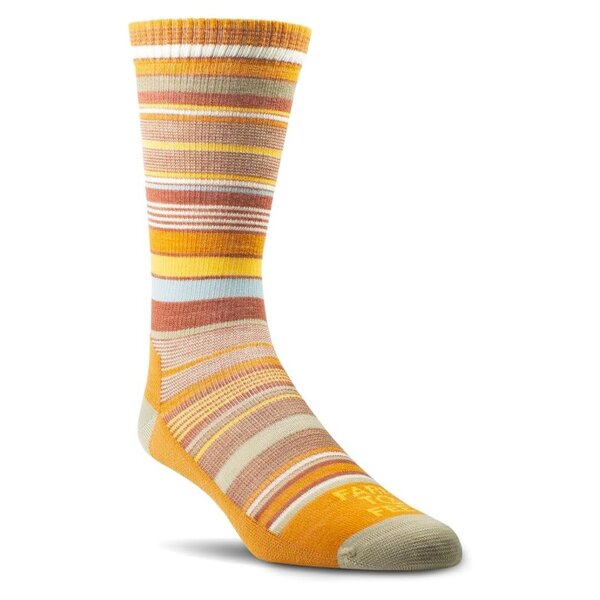 FARM TO FEET Women's Ithaca No Cushion CREW Marmalade/Dessert Tan M