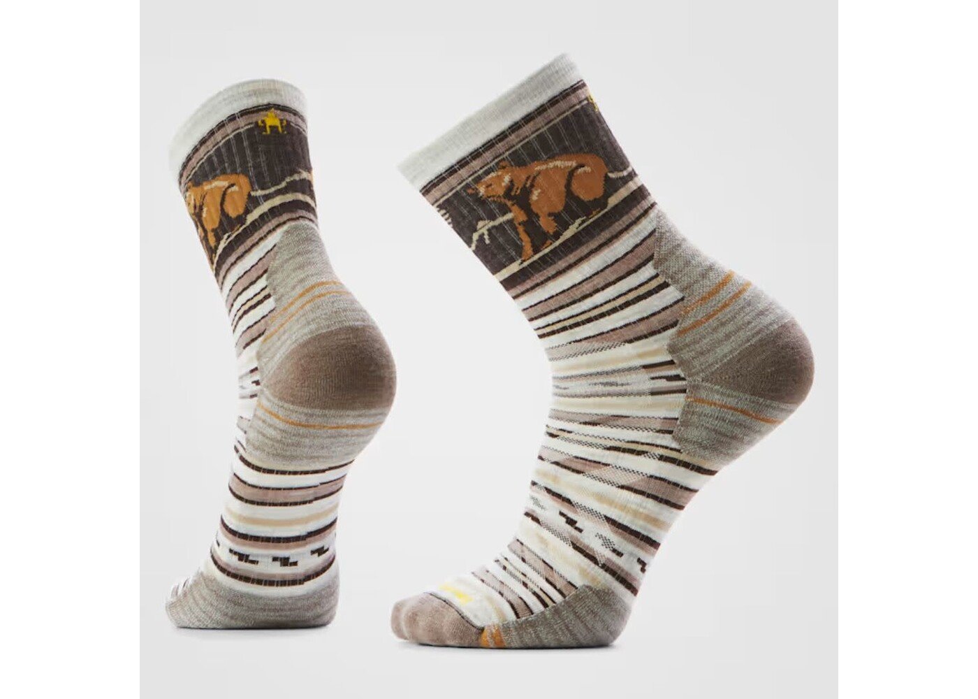 Hike Targeted Cushion Bear Stripe Mid Crew L