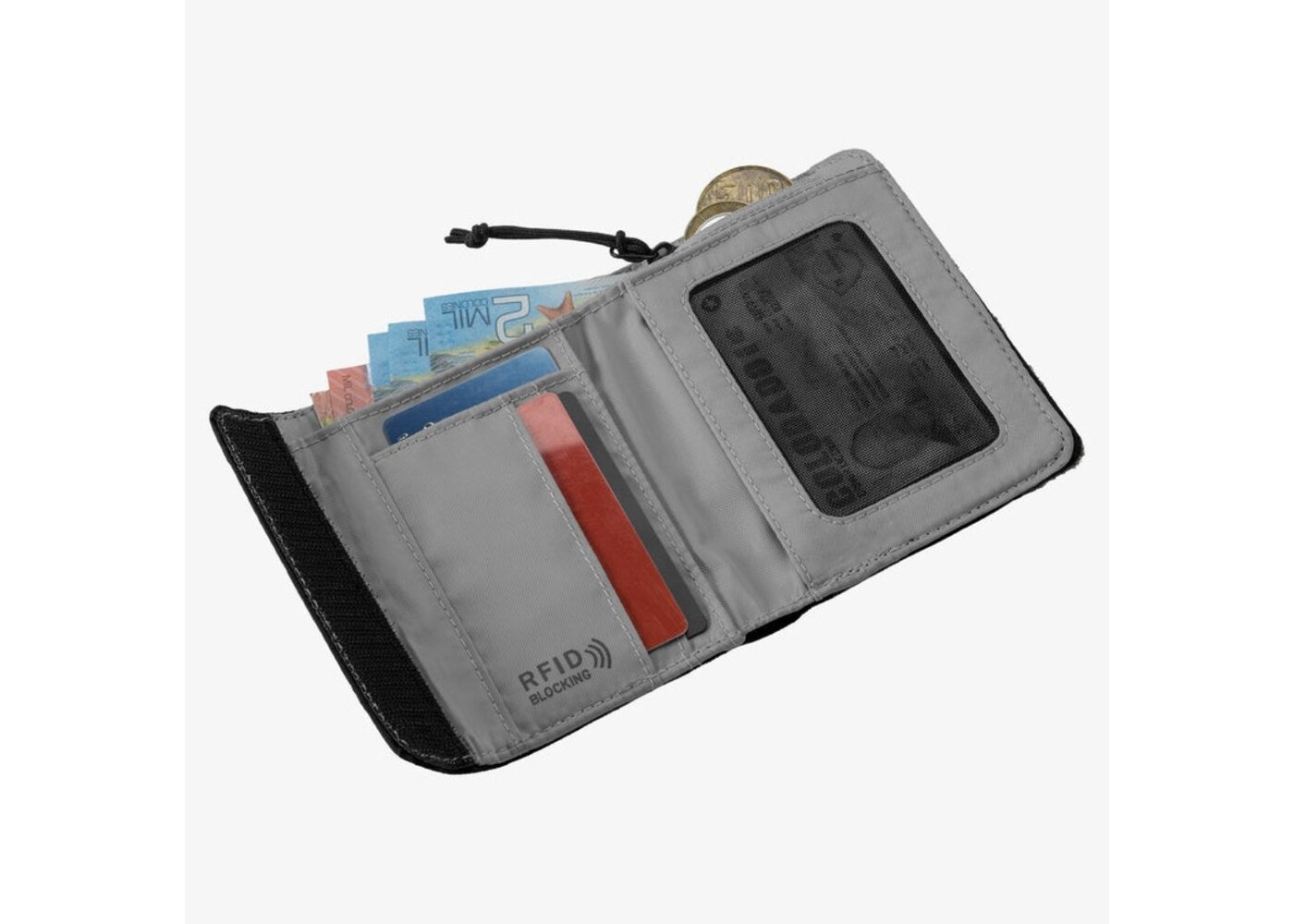 Eagle Creek Stash RFID Tri-Fold Wallet Black